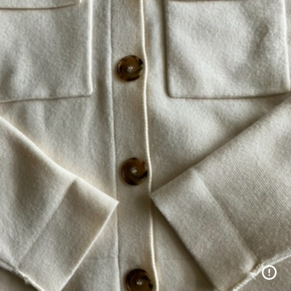 Sézane La Maille Betty Wool Cardigan in Ecru- Size Small - Picture 9 of 13